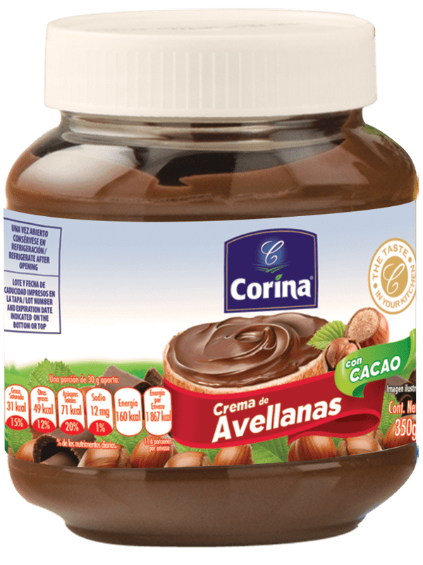 Crema de avellanas Corina