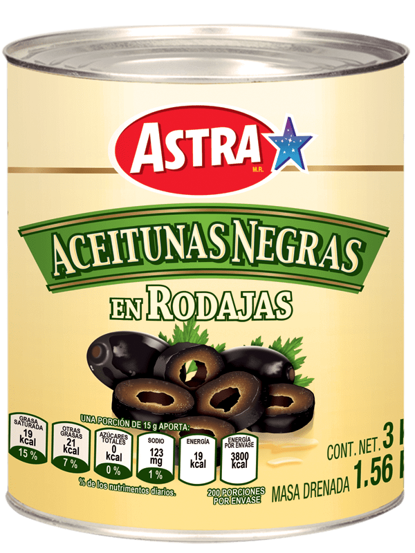 Aceituna negra rebanada Astra